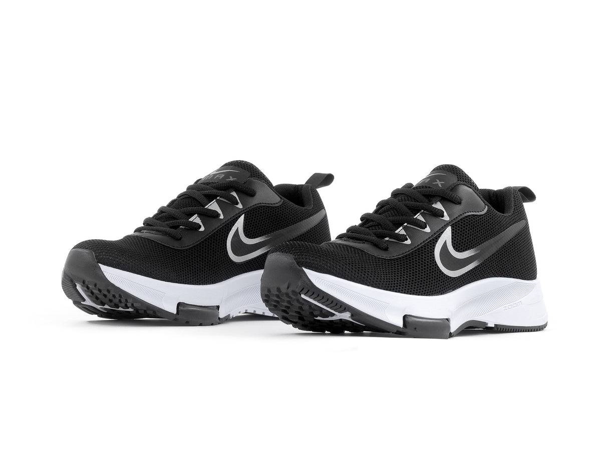 Paq 6 Pares Tenis 025 Negro Plata Negro 22/25.5
