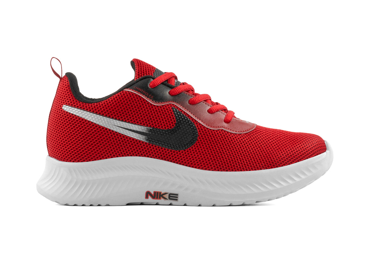 Paq 6 Pares Tenis 026 Rojo Negro Plata 25/28.5