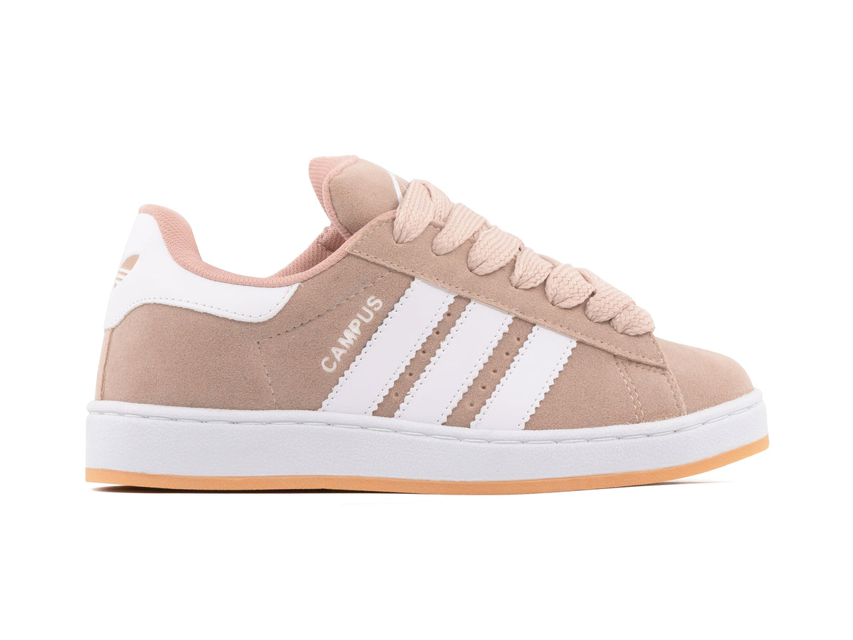Paq 6 Pares Tenis Campus Beige Blanco 23/26.5