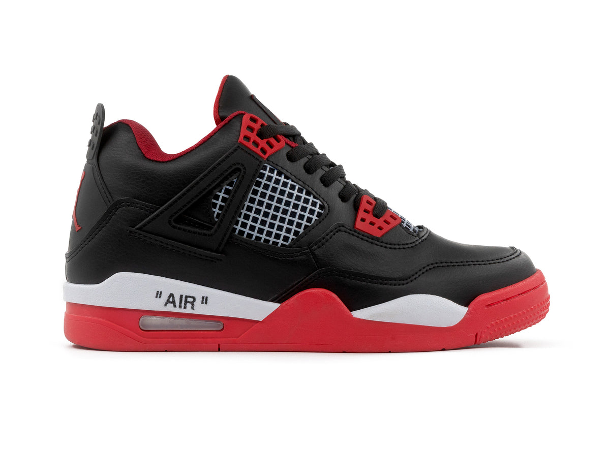 Paq 6 Pares Tenis Retro 4 Negro Rojo 26/29.5