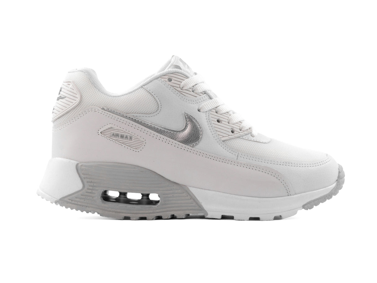 Paq 6 Pares Tenis Max 90 Blanco Plata 25/28.5