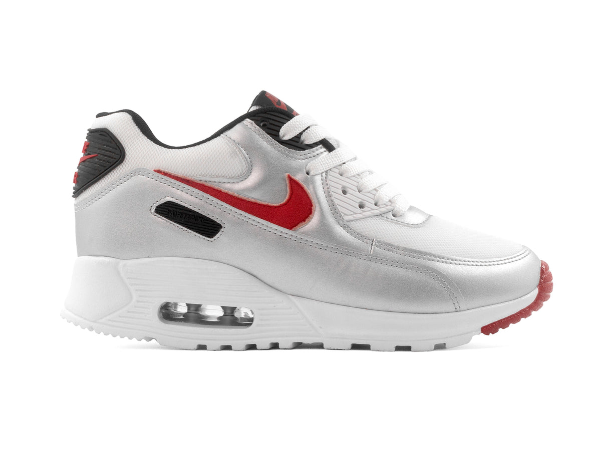 Tenis Max 90 Plata Rojo