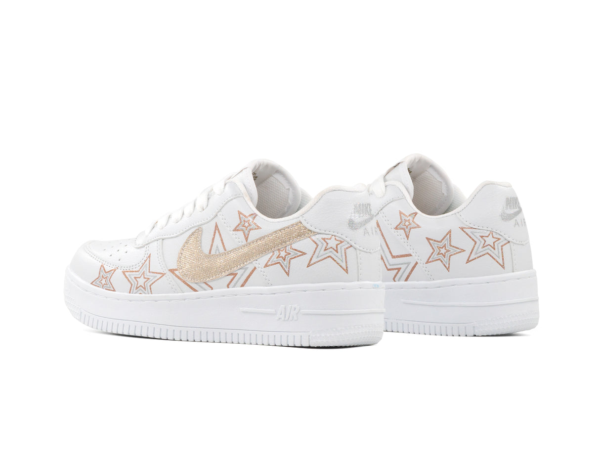 Tenis Estrella Blanco Oro Oro