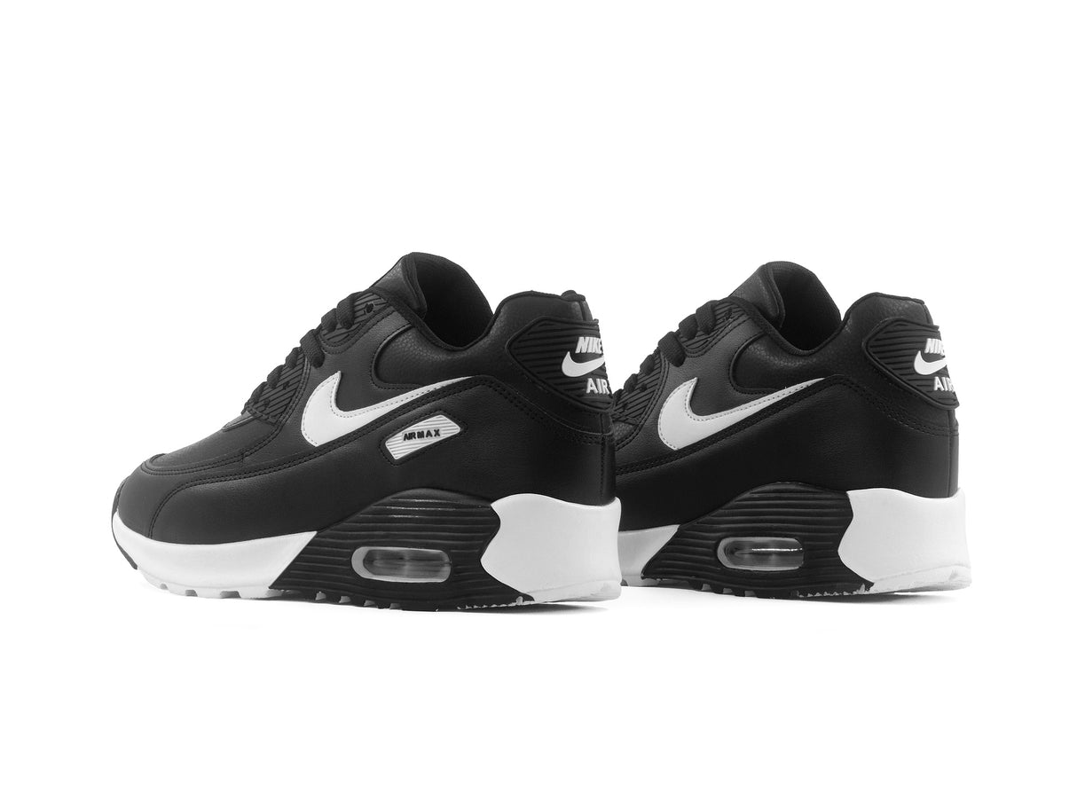 Tenis Max 90 Negro Blanco Sintetico