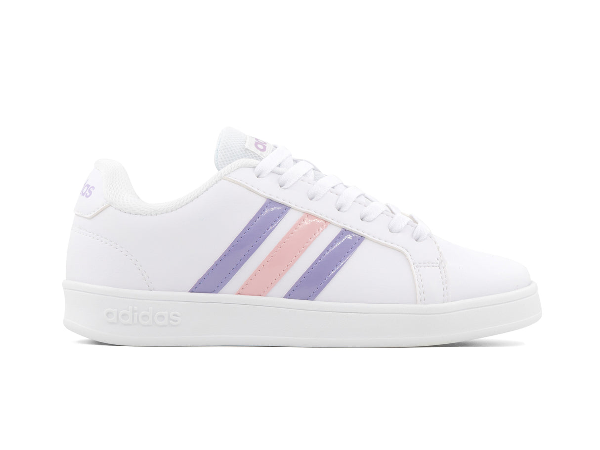 Tenis Neo Grand Court Blanco Lila Rosa