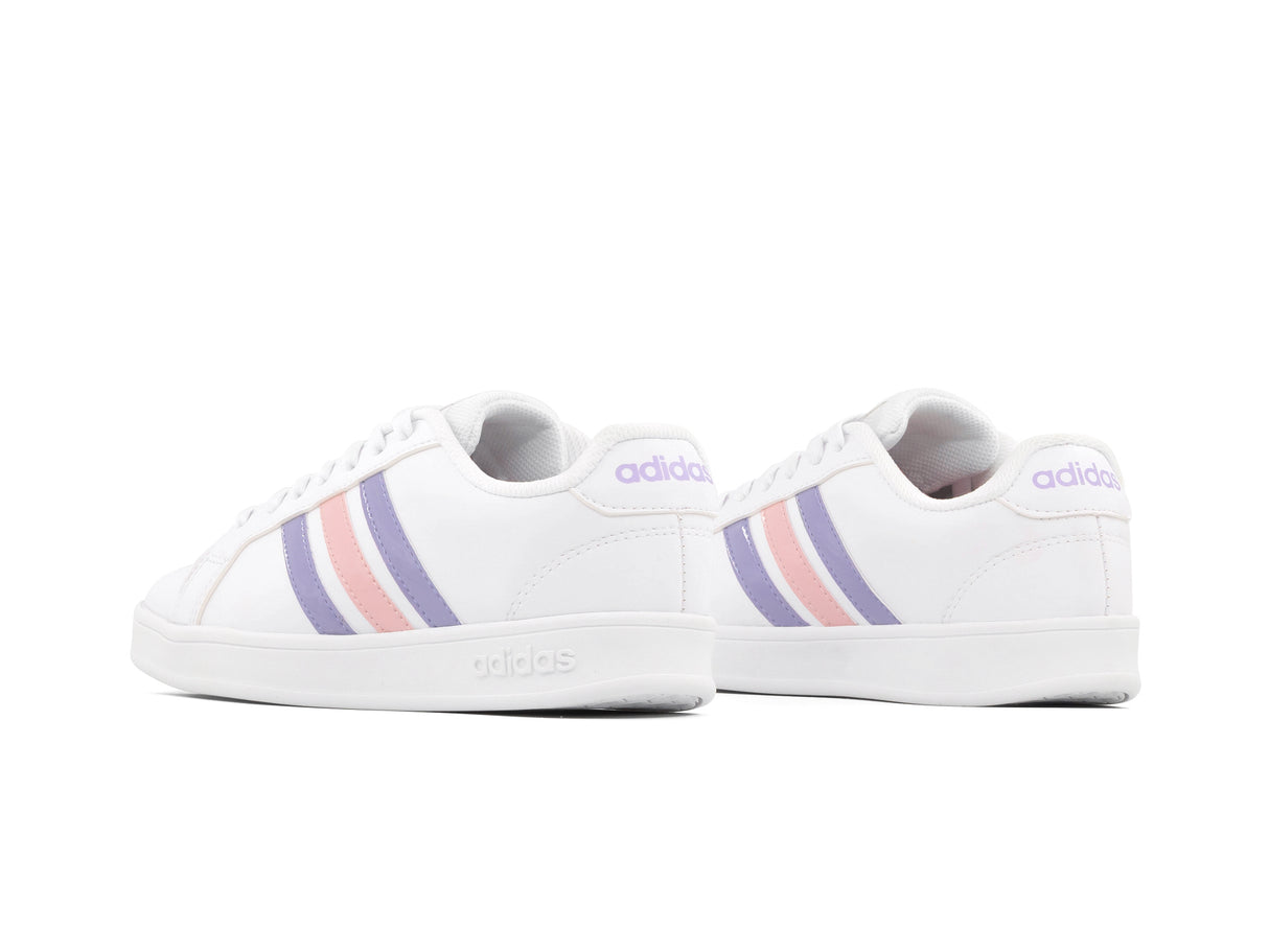 Tenis Neo Grand Court Blanco Lila Rosa