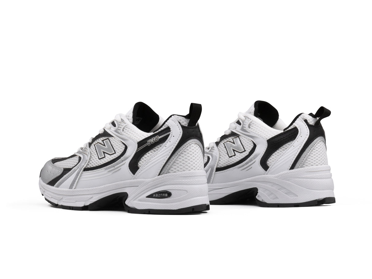 Tenis New Balance 530 Blanco Negro Plata 1.1 Premium