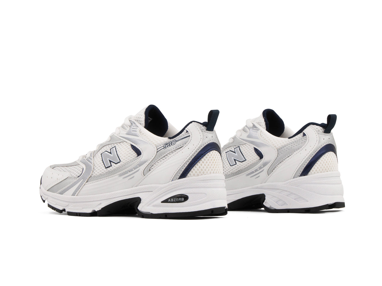 Tenis New Balance 530 Blanco Marino Plata 1.1 Premium