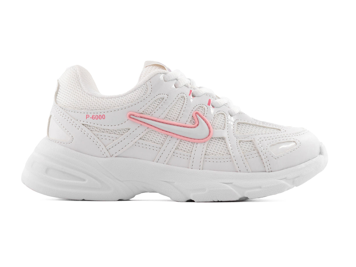 Tenis P6000 Blanco Rosa Niño