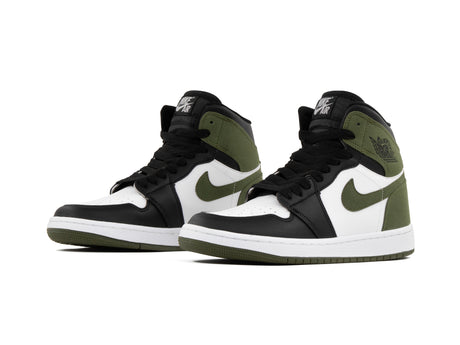 Tenis Retro 1 Blanco Verde Negro