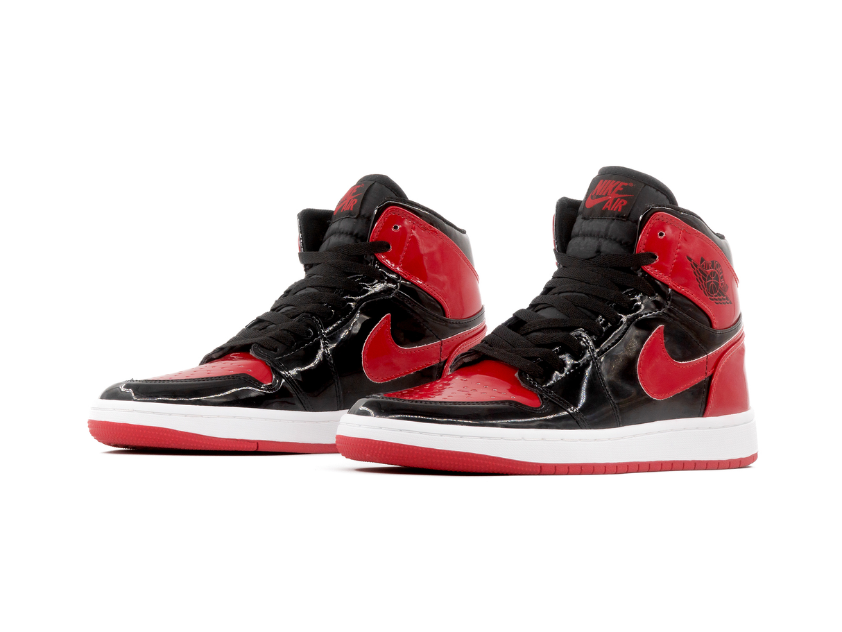 Paq 6 Pares Tenis Retro 1 Charol Negro Rojo 25/28.5