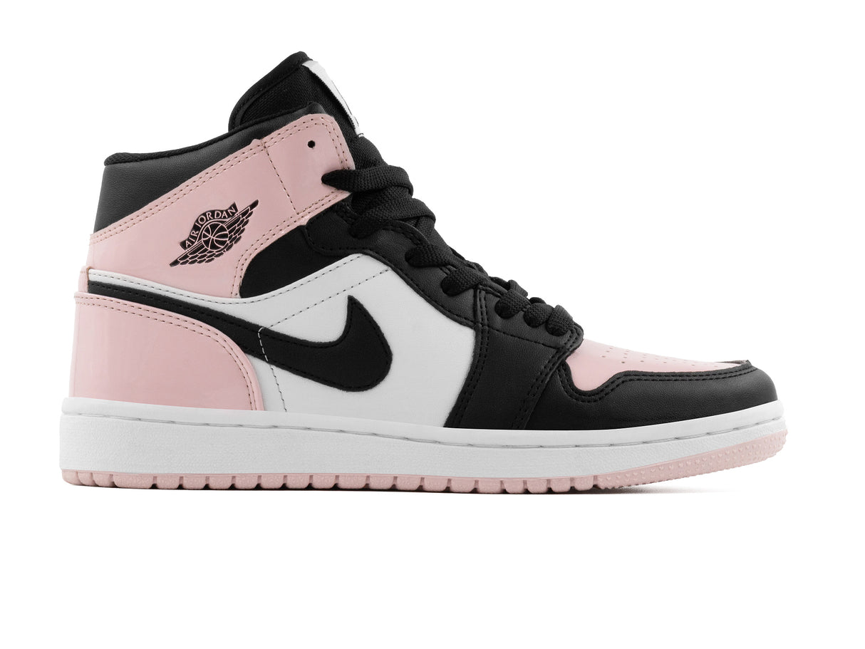 Tenis Retro 1 Charol Negro Rosa