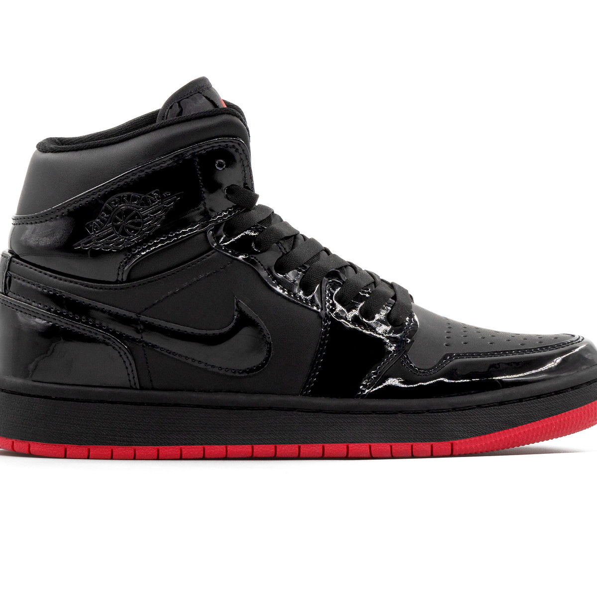 Mid Patent Air Jordan Mid Mujer Negras Tenis Retro Charol Negro