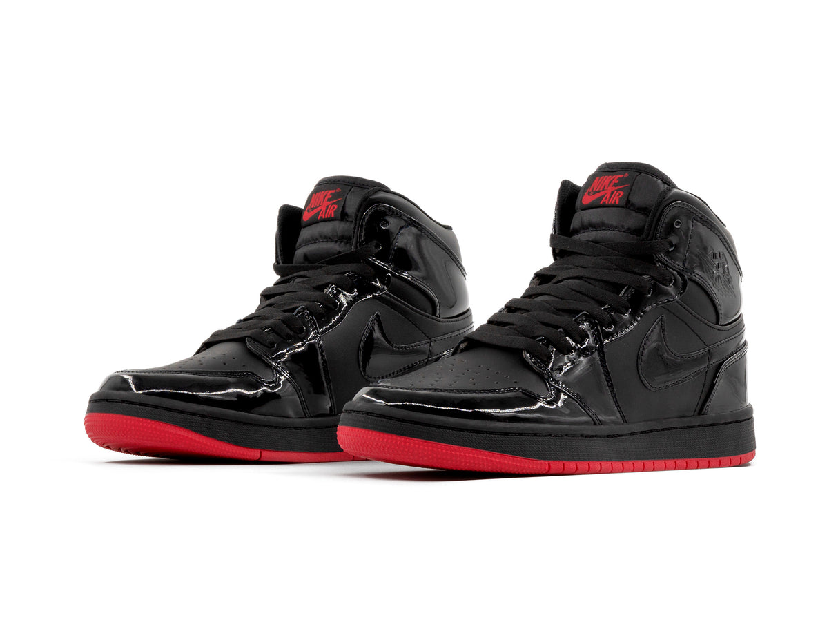 Paq 6 Pares Tenis Retro 1 Charol Negro Suela Rojo 22/25.5