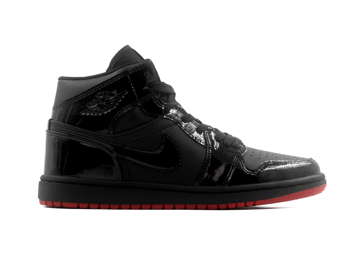Paq 6 Pares Tenis Retro 1 Charol Negro Suela Rojo 25/28.5