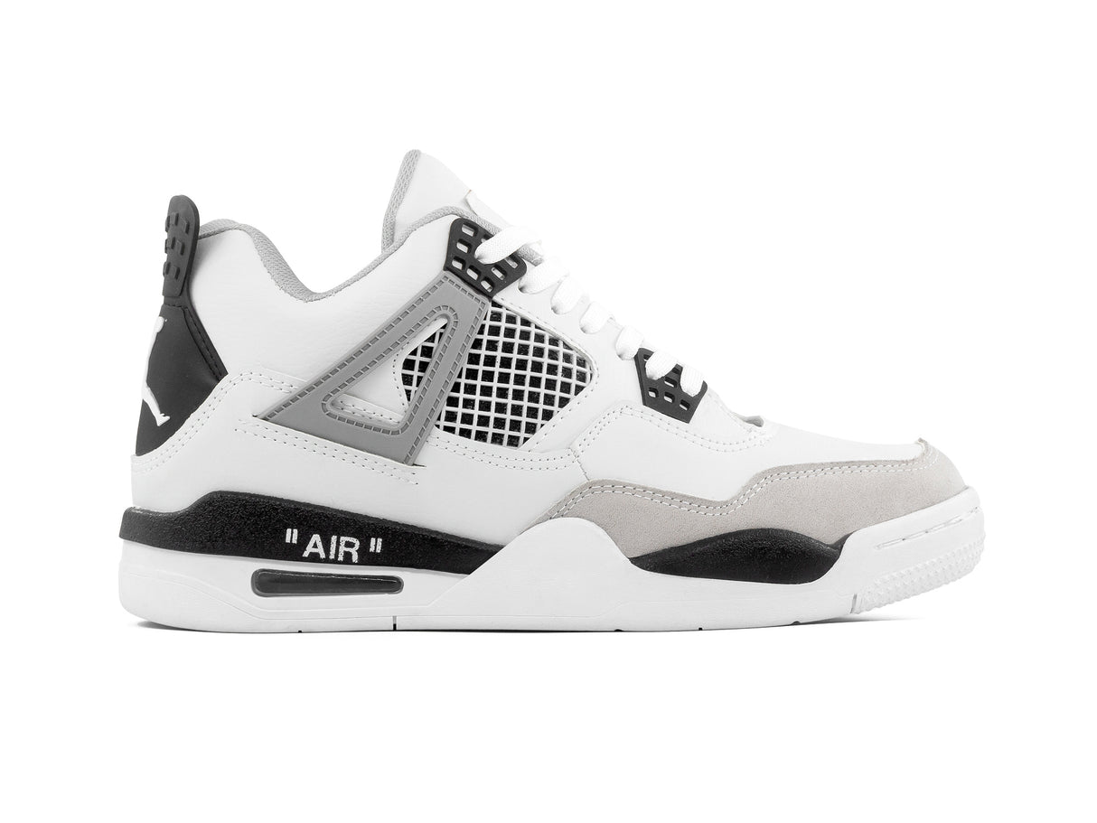 Paq 6 Pares Tenis Retro 4 Blanco Gris Negro 25/28.5