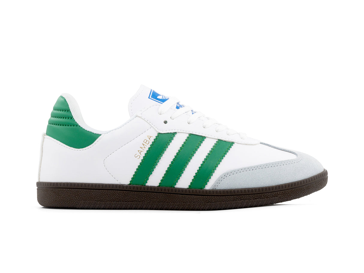 Paq 6 Pares Tenis Samba Blanco Verde 25/28.5