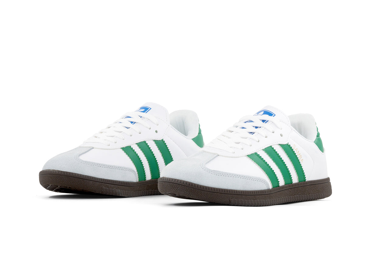 Paq 6 Pares Tenis Samba Blanco Verde 25/28.5
