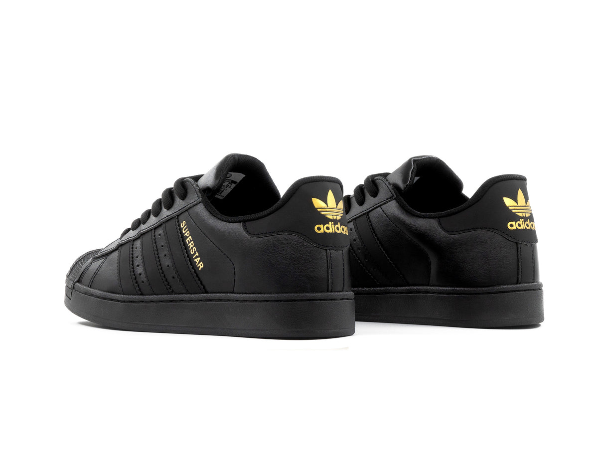 Paq 6 Pares Tenis Concha Negro Oro 22/25.5
