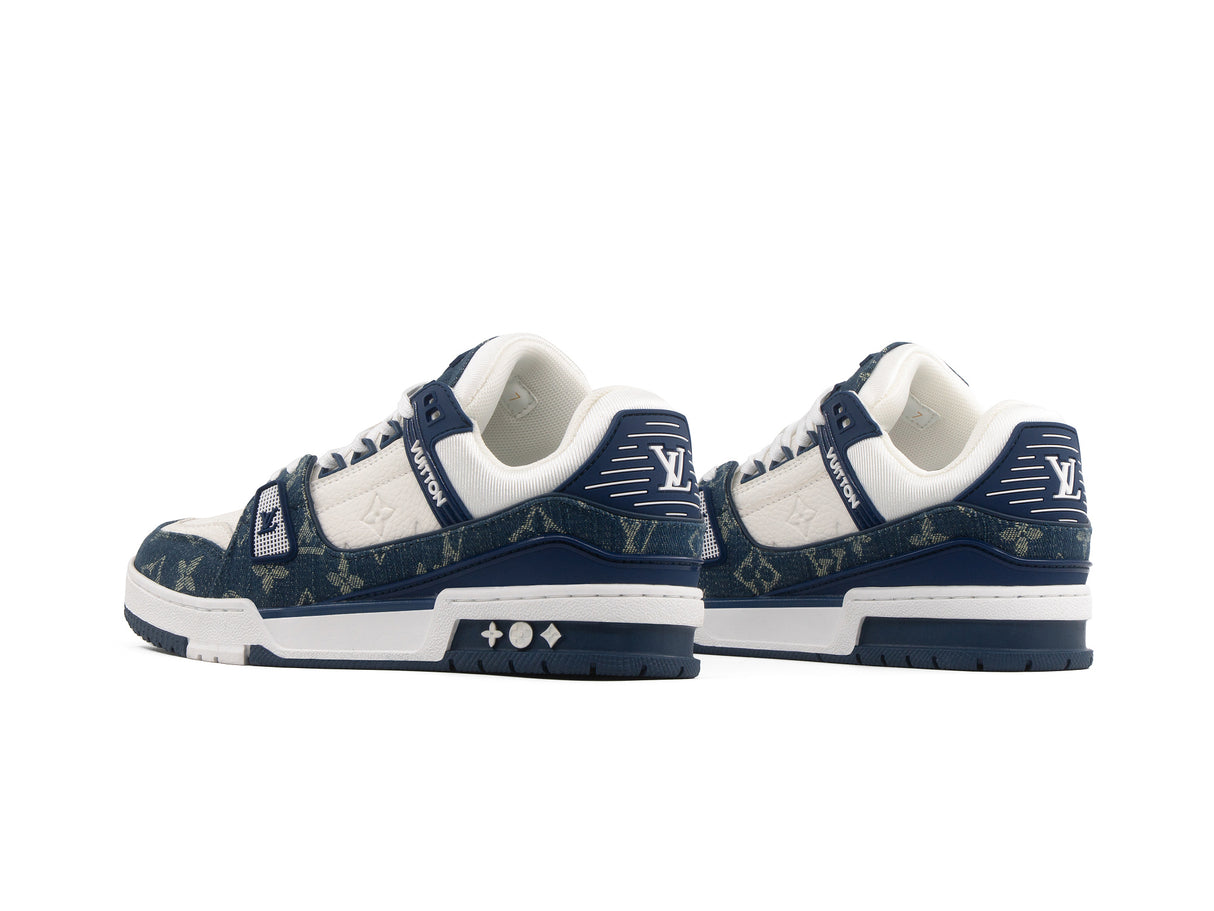 Tenis LV Trainer Blanco Azul Importado