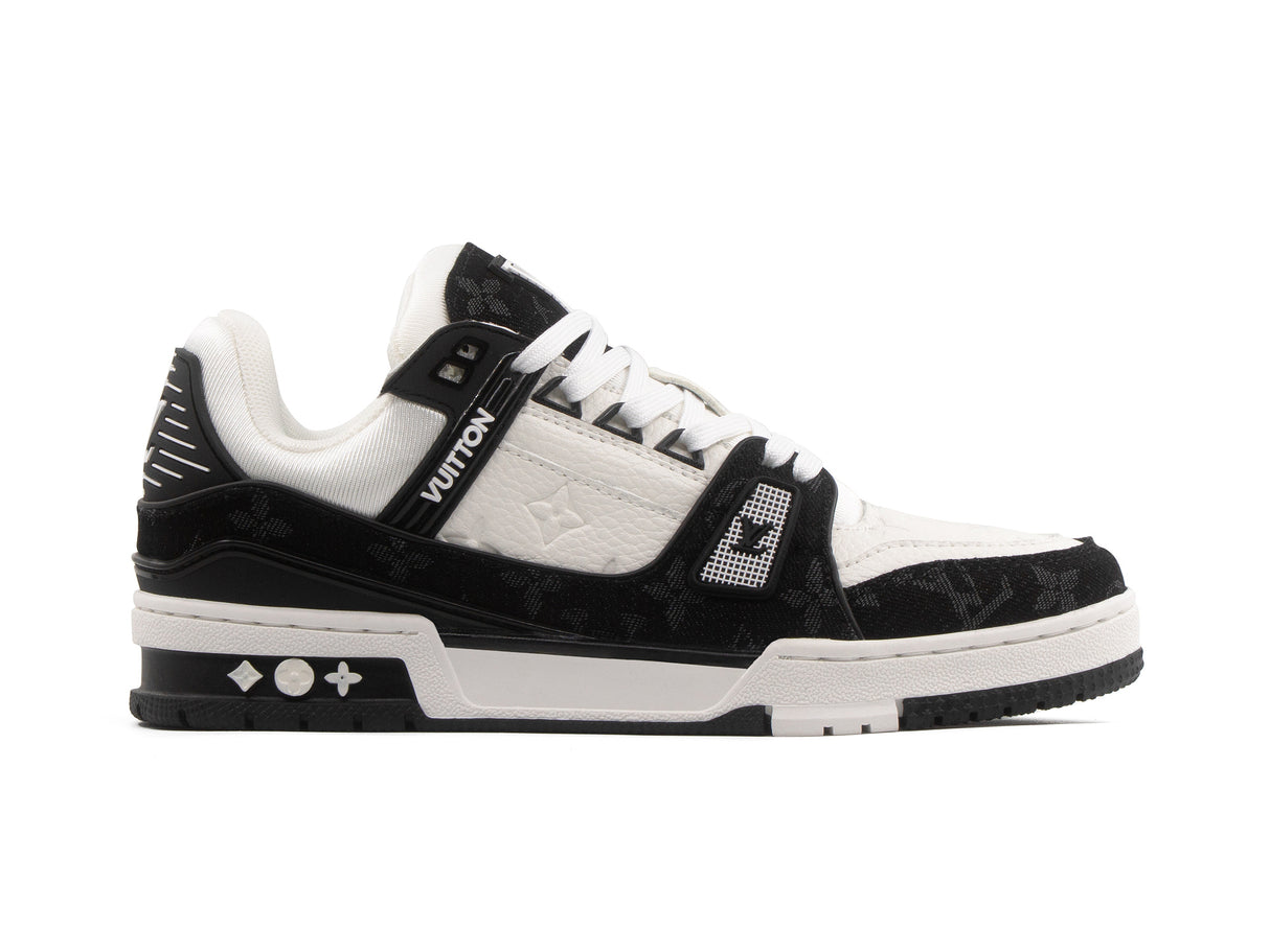 Tenis LV Trainer Blanco Negro Importado