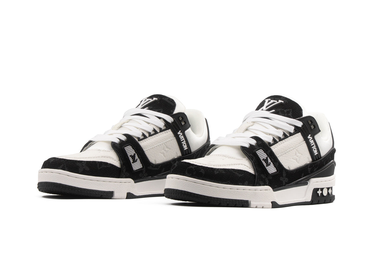 Tenis LV Trainer Blanco Negro Importado