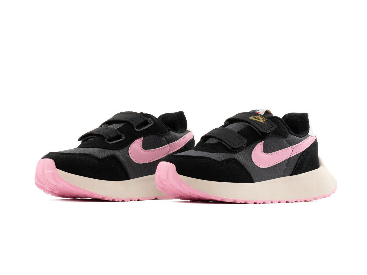 Tenis Valiant Negro Rosa Niño