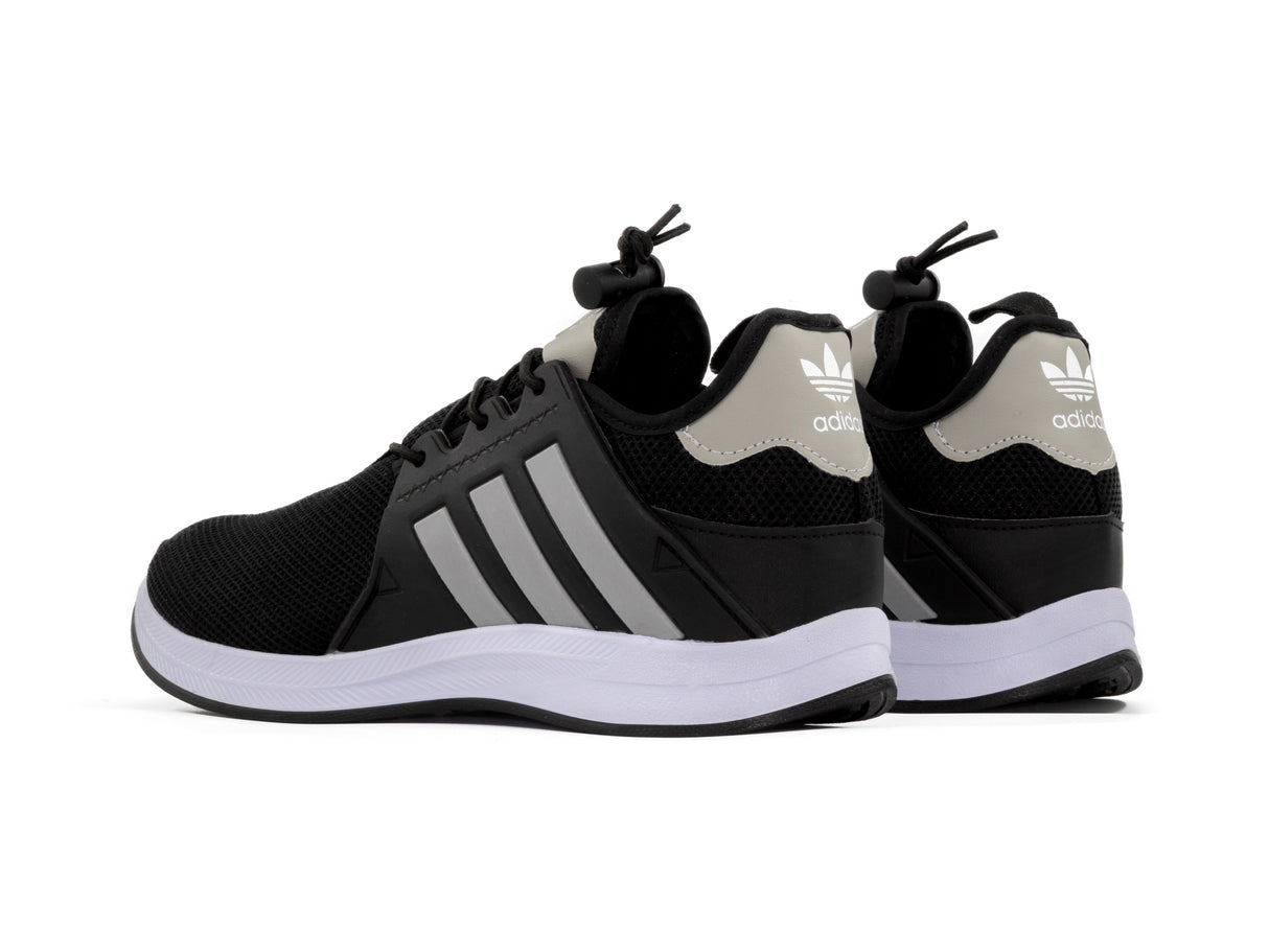 Paq 6 Pares Tenis 018 Negro Plata 22/25.5