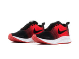 Tenis 012 Negro Rojo Negro