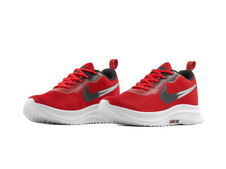 Paq 6 Pares Tenis 026 Rojo Negro Plata 25/28.5