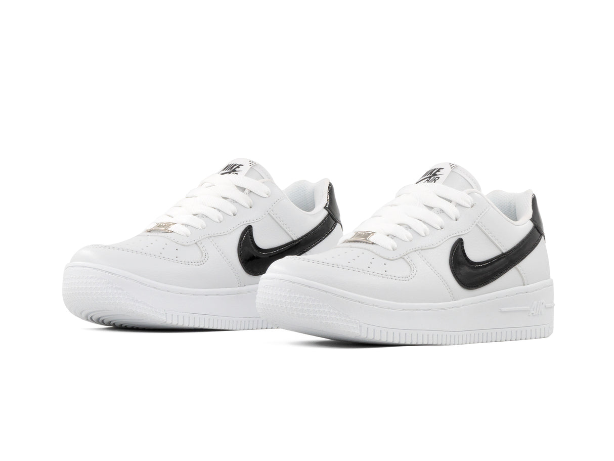 Paq 6 Pares Tenis 270 Blanco Charol Negro 22/25.5