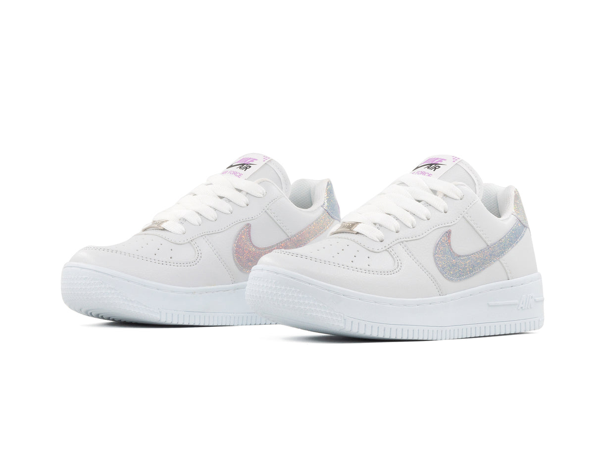 Paq 6 Pares Tenis 270 Blanco Lila Glitter 22/25.5