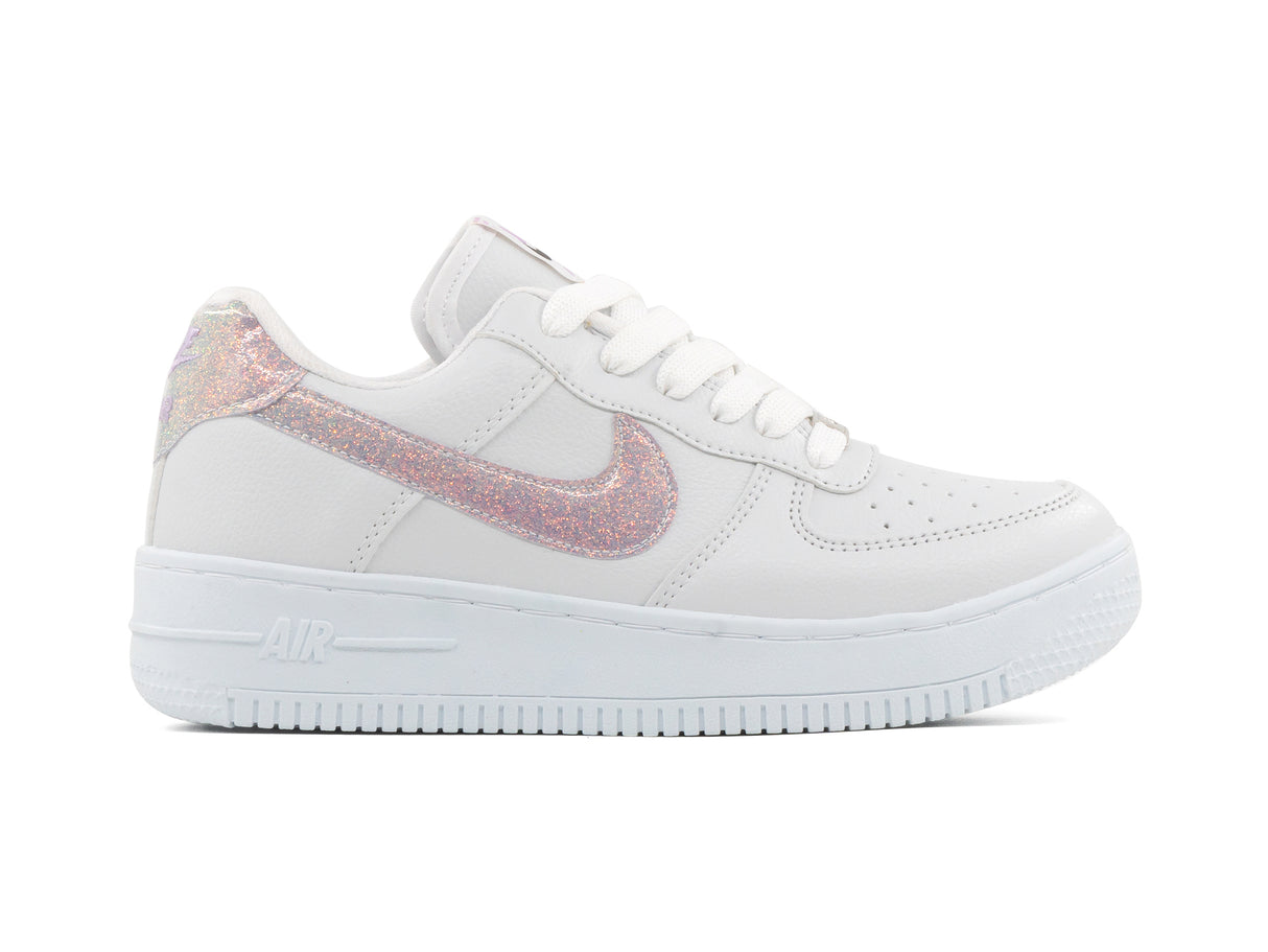 Paq 6 Pares Tenis 270 Blanco Lila Glitter 22/25.5