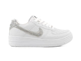 Paq 6 Pares Tenis 270 Blanco Plata Glitter 22/25.5