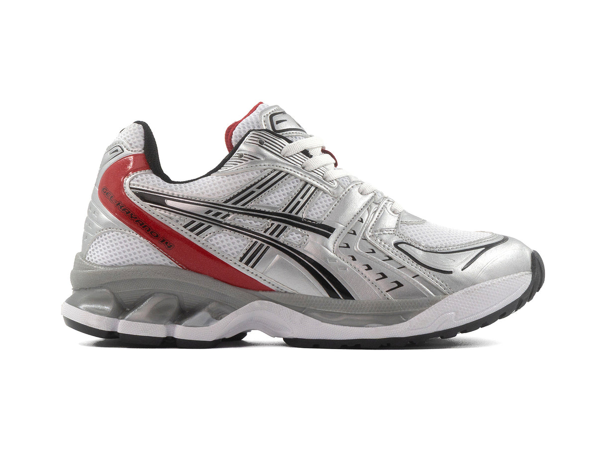 Tenis Asics 2543 Blanco Plata Rojo 1.1 Premium