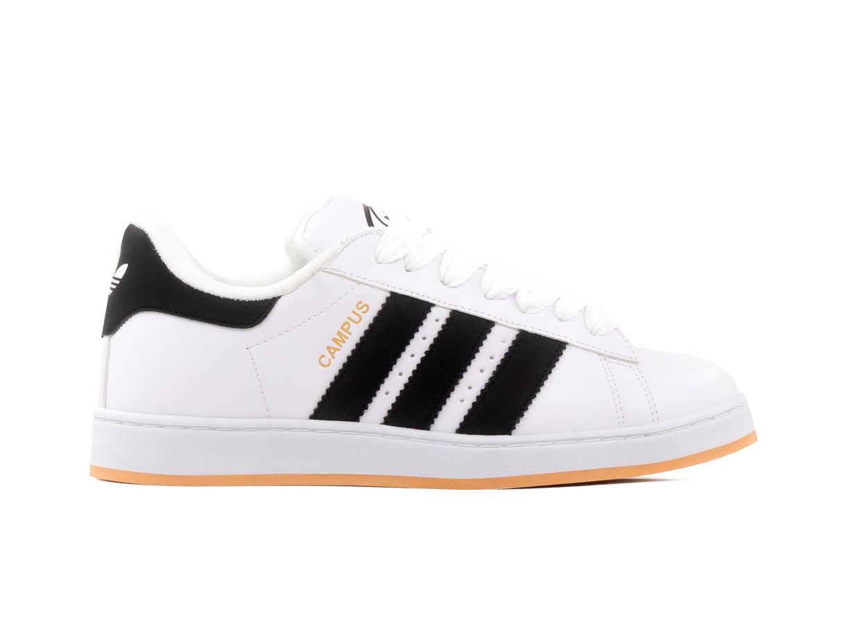 Paq 6 Pares Tenis Campus Blanco Negro 25/28.5