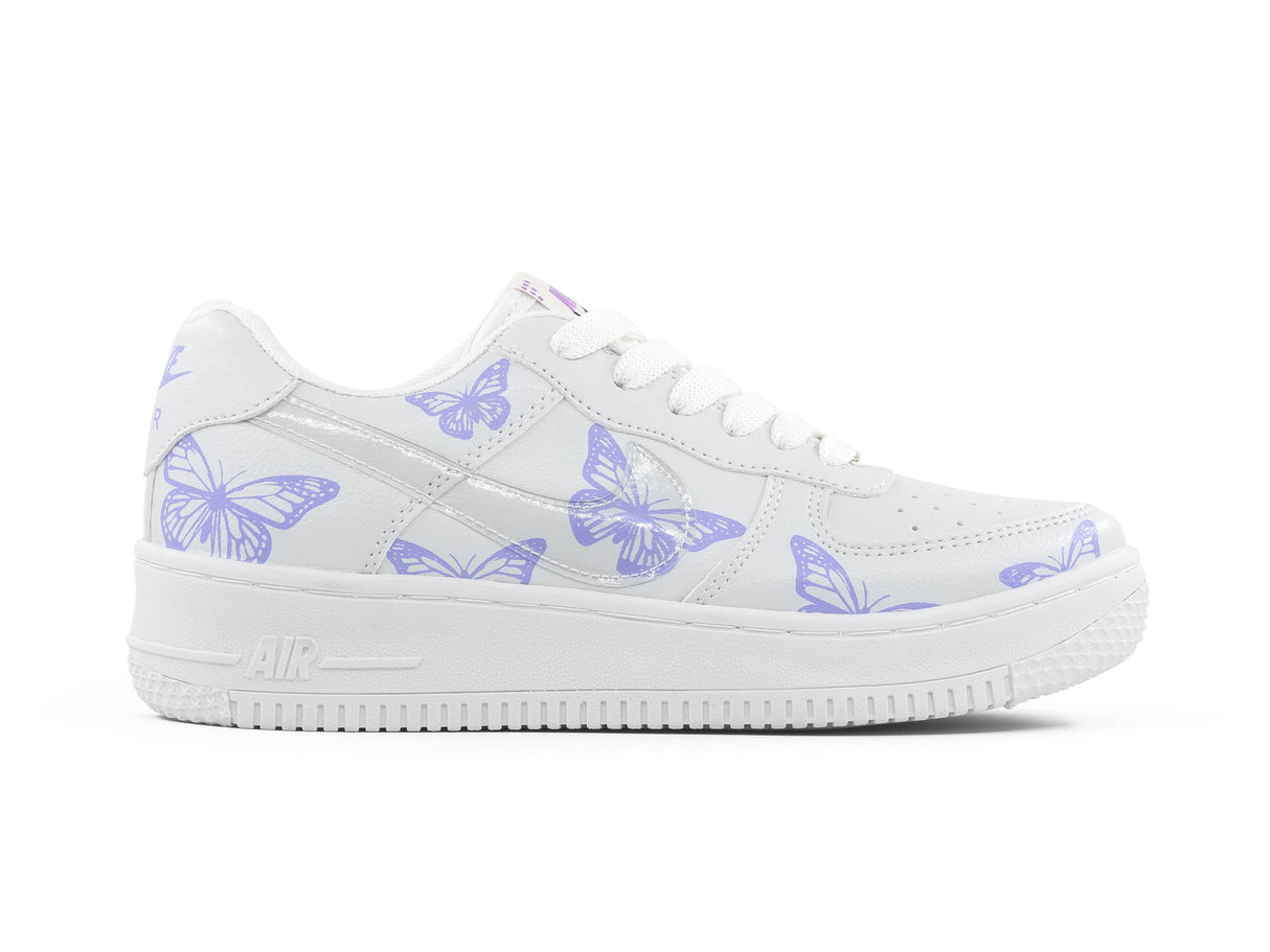 Tenis Mariposa Blanco Lila