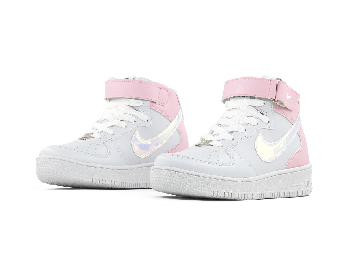 Paq 6 Pares Tenis 841 Blanco Rosa Glass 22/25.5