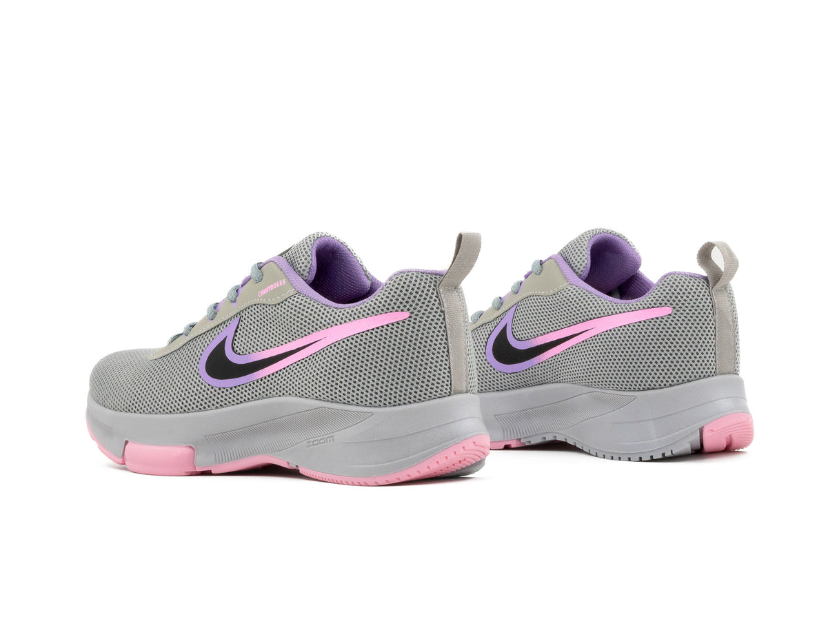 Paq 6 Pares Tenis 025 Plata Lila Rosa 23/26.5