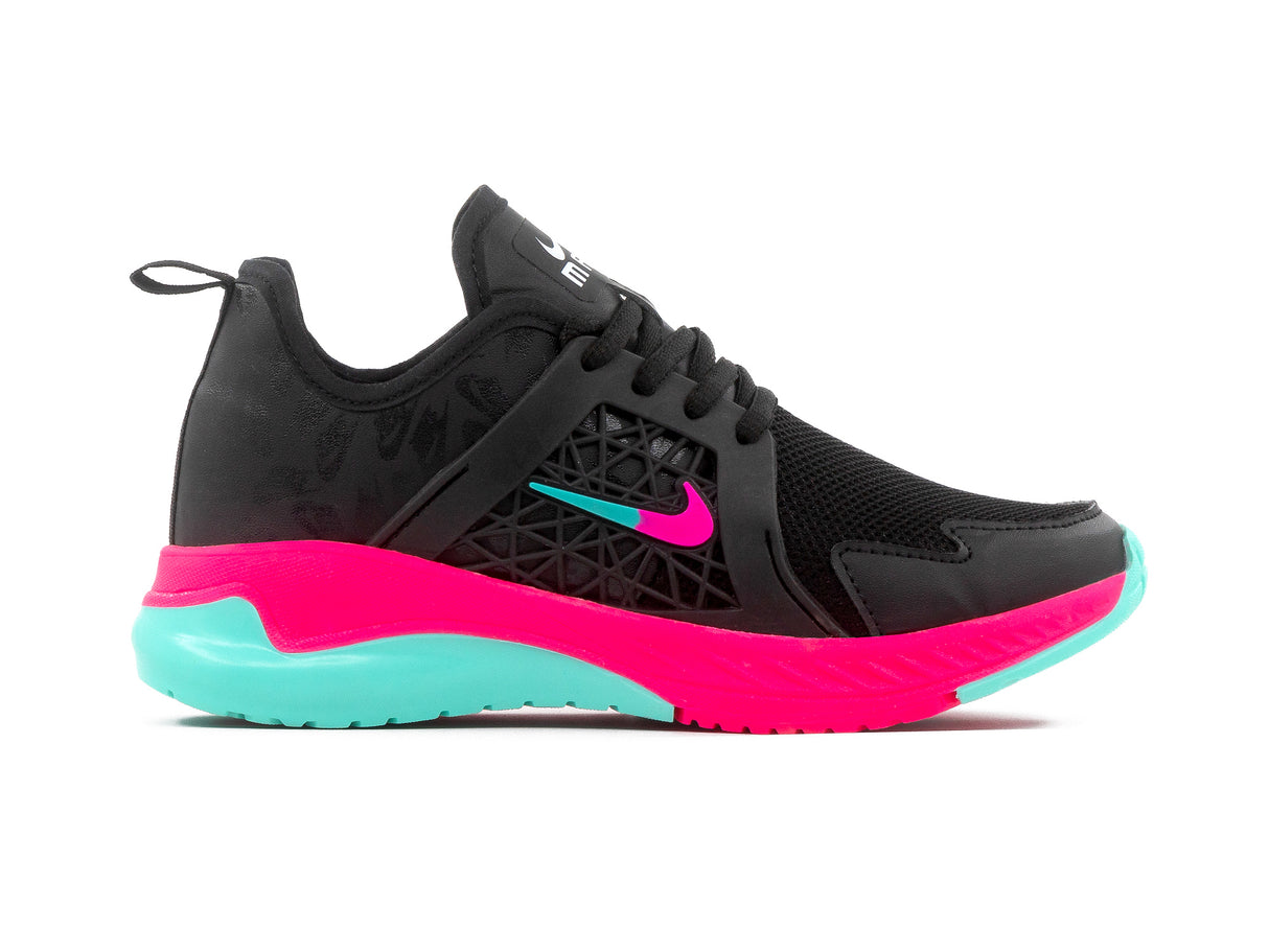 Paq 6 Pares Tenis 036 Negro Fiusha Aqua 23/26