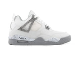 Paq 6 Pares Tenis Retro 4 Blanco Gris Jaspeado 26/29.5