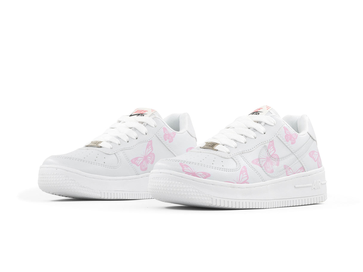 Tenis Mariposa Blanco Rosa