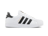 Paq 6 Pares Tenis Superstar Blanco Negro 26/29.5