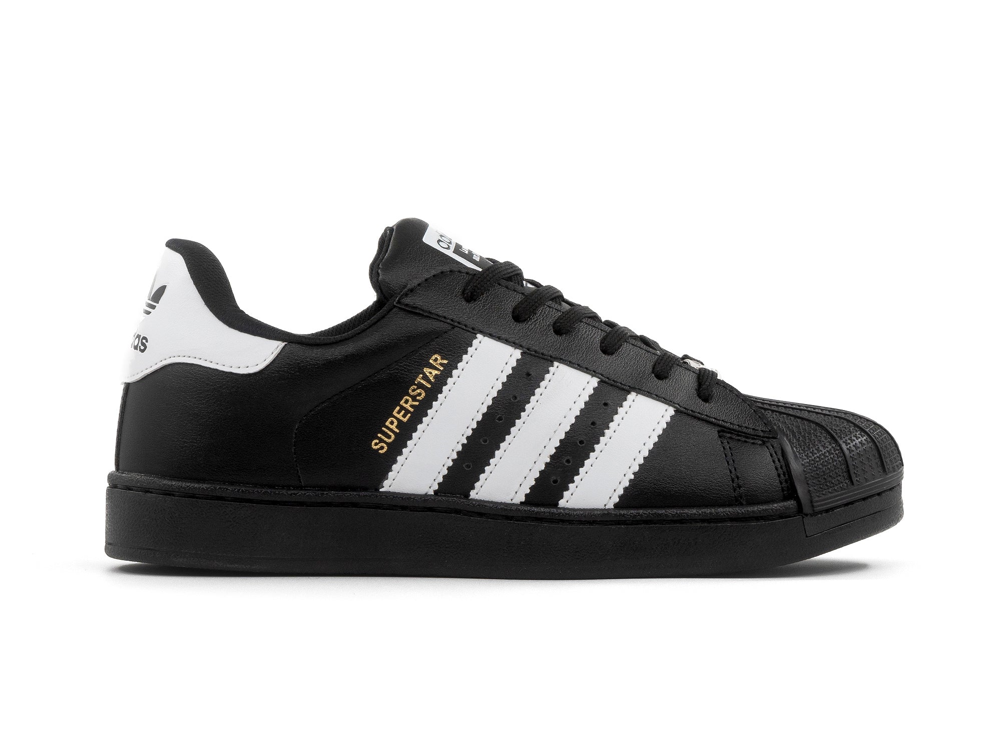 Superstar negro con blanco on sale