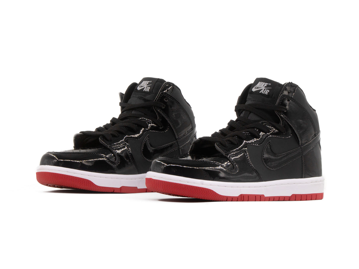 Paq 6 Pares Tenis Dunk Bota Charol Negro Suela Roja 25/28.5
