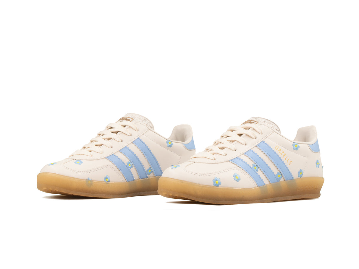 Tenis Gazelle Blanco Cielo Gamuza Suela Ambar