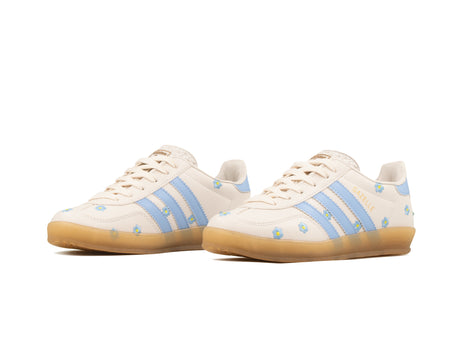 Tenis Gazelle Blanco Cielo Gamuza Suela Ambar