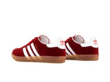 Tenis Gazelle Rojo Blanco Gamuza Suela Ambar