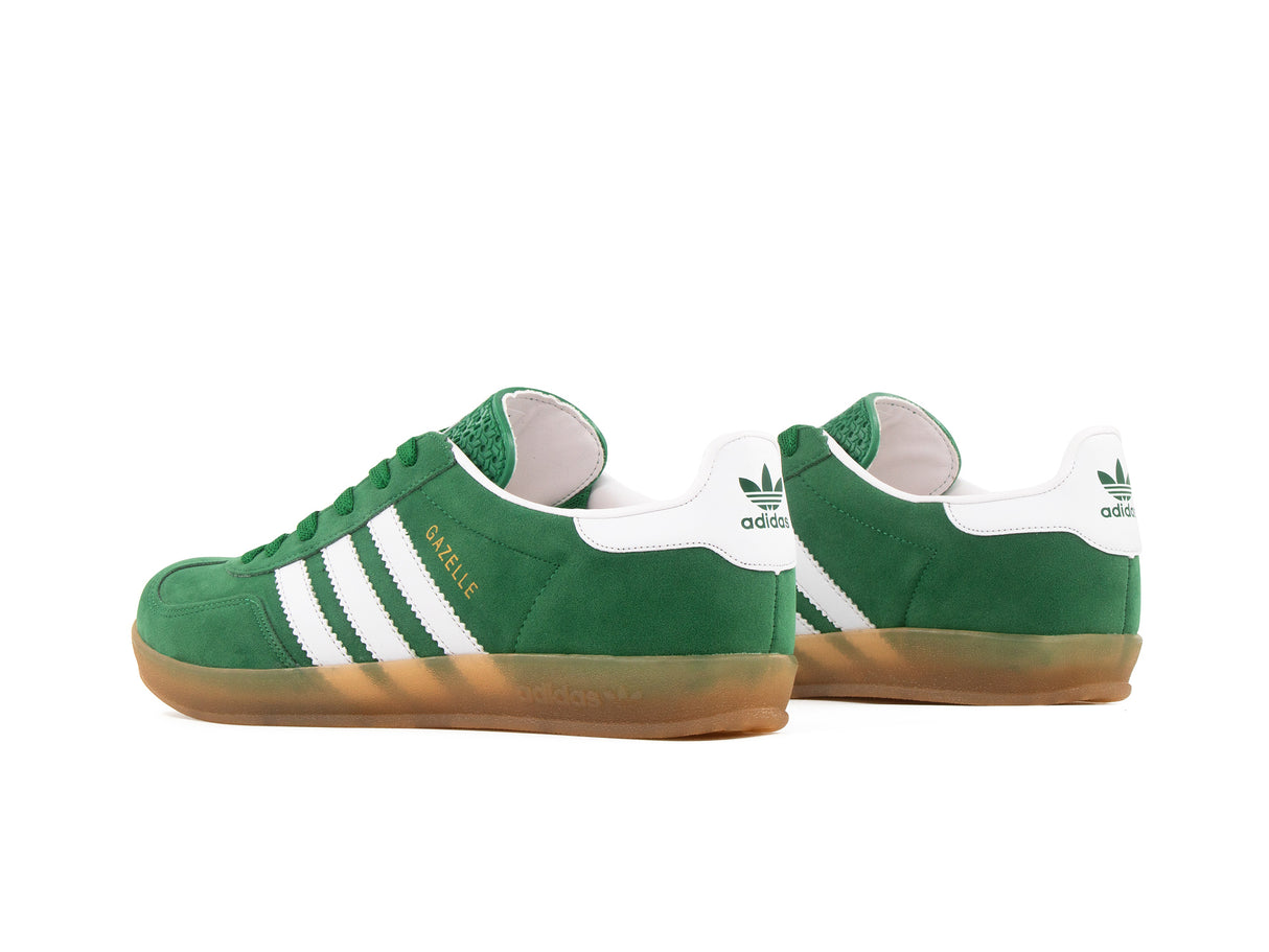Tenis Gazelle Verde Blanco Gamuza Suela Ambar