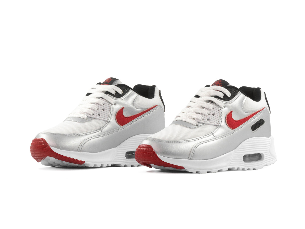 Tenis Max 90 Plata Rojo